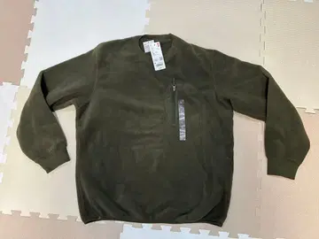 유니클로 플리스 풀오버 올리브 M 사이즈