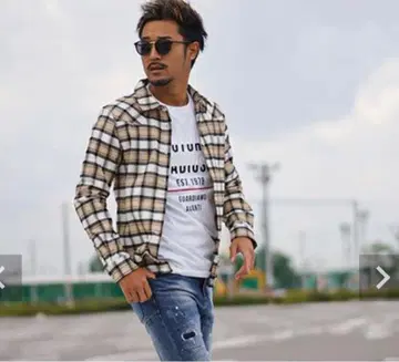 아담스 저글러 RTEG 체크 무늬 셔츠 사이즈 L