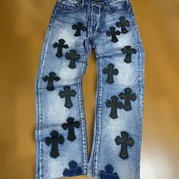 크로스 패치 데님 빈티지 데님 크로스 패치 리메이크 데님