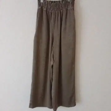 LEPSIM 모카키 새틴 개더 W 스트레이트 팬츠 F 사이즈