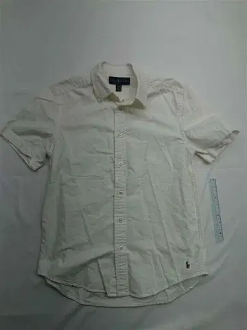 랄프 로렌 반팔 코튼 셔츠 XL 화이트 계열 남성용