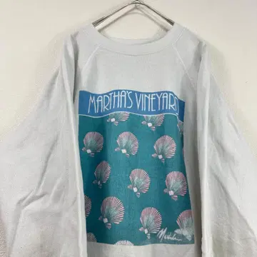 Hanes USA제 로고 맨투맨 트레이닝복 화이트