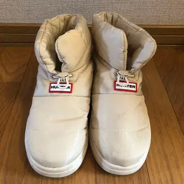 HUNTER 헌터 퍼 부티 부츠 베이지 24