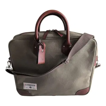 새상품 이누인 순면 6호 캔버스 가죽 손잡이 2웨이 브리프 케이스