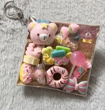 가챠 채워넣는 파우치 [ 핑크 곰돌이 캔디 곰돌이 디저트 ]