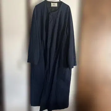 OUTIL 네이비 롱 코트