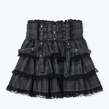 NOEMIE 더블 벨트 티어드 치마바지