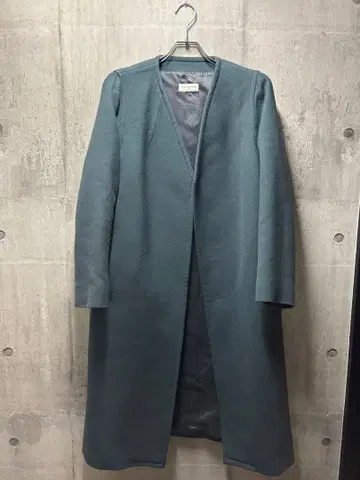 드리스반노튼 울 노카라 코트 S khaki