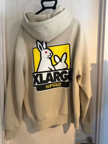 [ 레어 ] XLARGE 베이지 후드티 #FR2