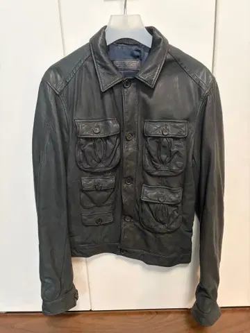 닐바렛 가죽 자켓 포켓 부착