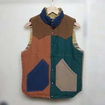 W734 grn 리버서블 다운 베스트 충전솜