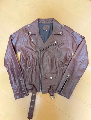 80-90s 라이더 자켓 브라운
