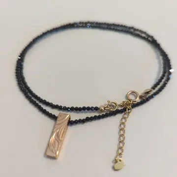 하와이안 주얼리 오닉스 핑크 골드 목걸이