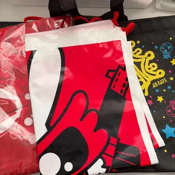 앙카페 굿즈 3종 타월, 샵 백, 부직포 백