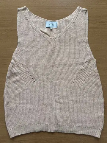 ATG 베이지 니트 베스트