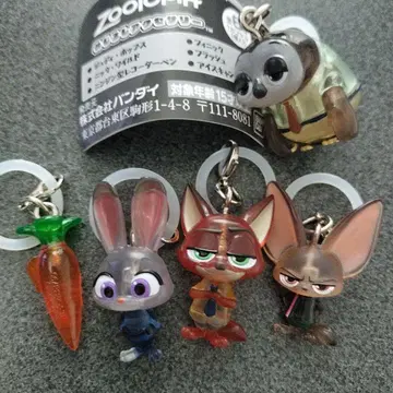 주토피아 메지루시 액세서리 캡슐 토이 5종 세미 컴플리트