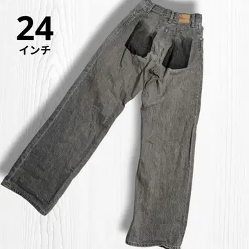 Ungrid 언그리드 리메이크 디자인 루즈 데님 블랙 24인치