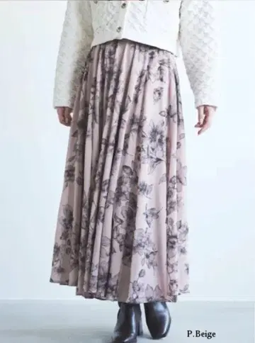 cocodeal 플로키 플라워 플레어 스커트