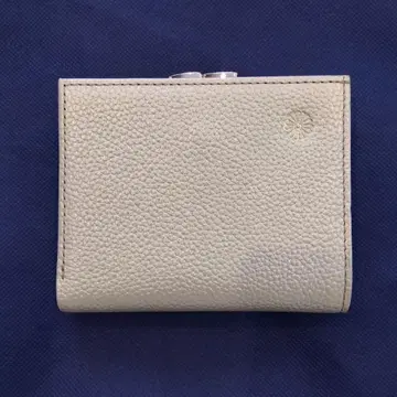 황궁 국화 문양 이단 접이식 지갑 샴페인 골드