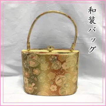 512g3 기모노 가방 금채 공 벚꽃 금 빨간색 계열 후리소데 예복