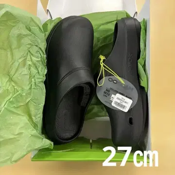 Oocloog 유니섹스 블랙 사보 샌들 M8/W10