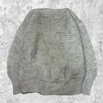 굵게 짠 니트 스웨터 그레이 빅 루즈