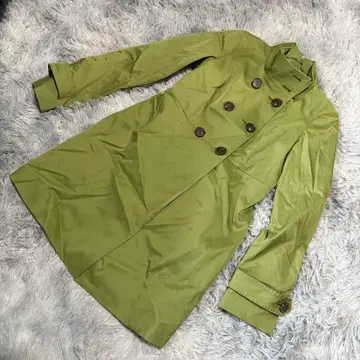 [ FRAGILE ] 플라질 올리브 그린 더블 브레스트 트렌치코트