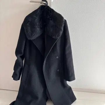 JILL STUART 퍼 달린 롱 코트 사이즈 6