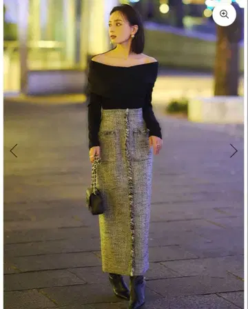 아뉴앙스 트위드 스커트 M