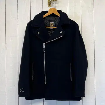 캡틴스 헬름 울 더블 라이더 자켓 스타 스터드 부착