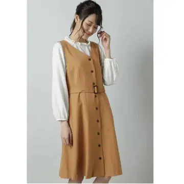 NATURAL BEAUTY BASIC 슬리브리스 원피스 베이지