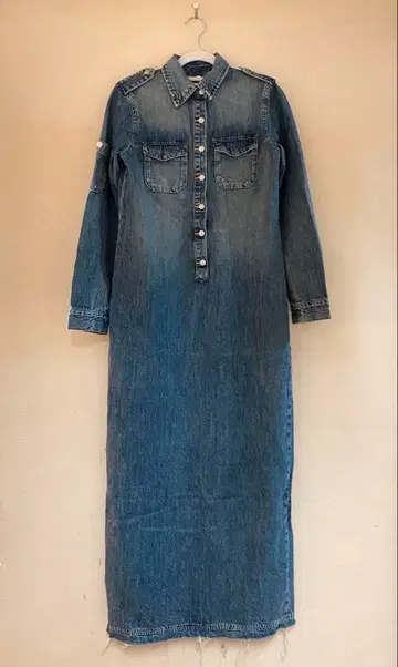 데님 원피스 데님 원피스 롱 원피스 롱 셔츠 긴팔 ZARA 자라