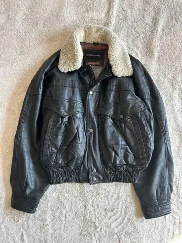 D'HOMME A HOMME 블랙 가죽 자켓