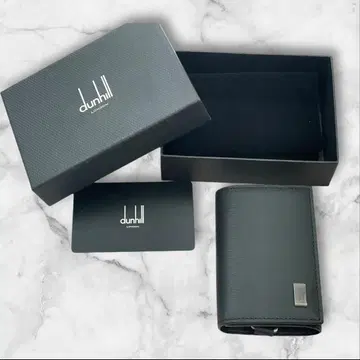 dunhill 던힐 6연 키케이스 천연 가죽 블랙 박스 카드 포함