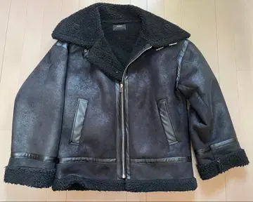 EMODA 블랙 무스탕풍 자켓 오버 칼라 FREE SIZE