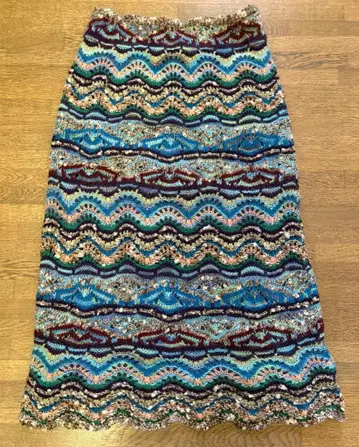 MISSONI 미쏘니 멀티 컬러 니트 스커트 올 패턴 이탈리아제