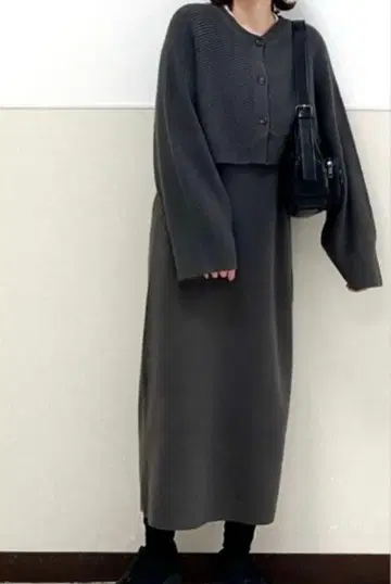 렙심 2WAY 숄더 가디건 SET 원피스