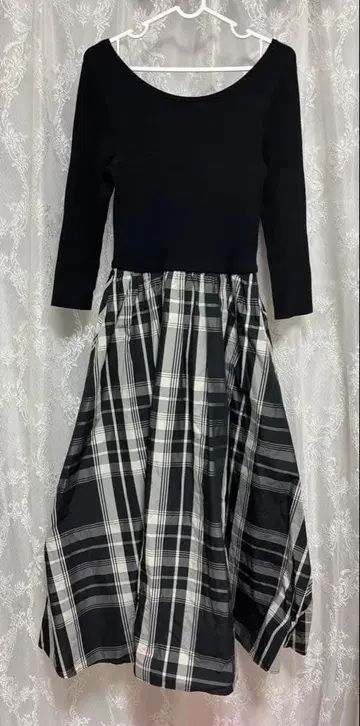 Apuweiser-riche 원피스 체크 무늬