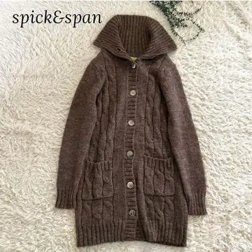 스픽 앤 스팬 노블 알파카 케이블 짜임 니트 가디건