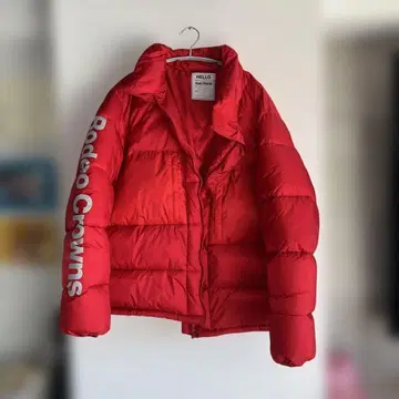 RODEO CROWNS 로데오 크라운 다운 자켓 빨간색 로고