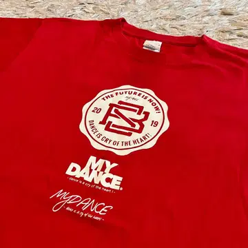 MY DANCE 빨간색 반팔 T셔츠