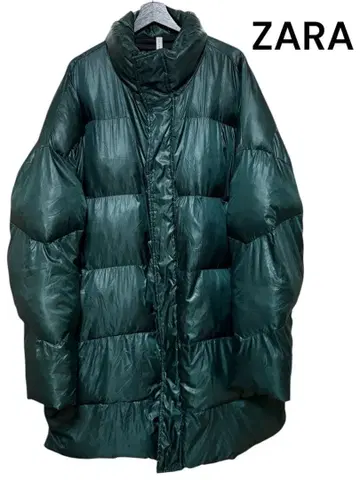 ZARA MEN 다크 그린 다운 자켓 오버 사이즈