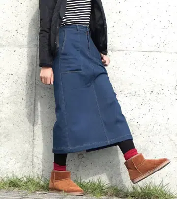 이짜카매니아 속기모 데님 스커트