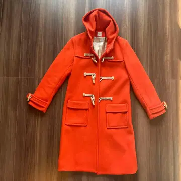 [ SEA ] 오렌지 더플 코트 후드 부착
