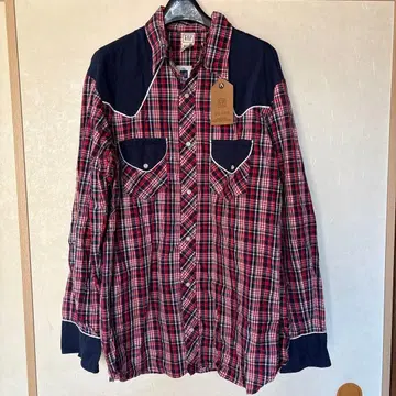 GAP 남성용 체크 긴팔 셔츠 사이즈 M 스냅 버튼 아메카지