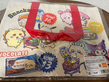 치이카와 x 산리오 캐릭터즈 슈퍼마켓 쇼핑 토트백