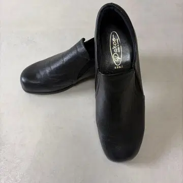 새상품급 parco 24.5 3E 블랙 가죽 슬립온 슈즈
