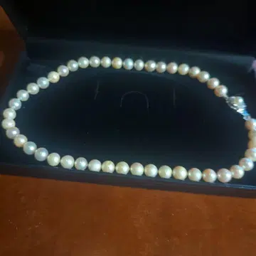 진주 목걸이 실버 클로징