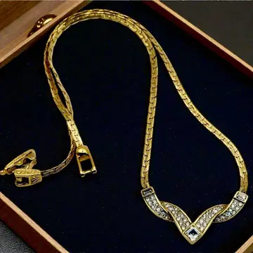 A&S Attwood and Sawyer 금 도금 빈티지 목걸이