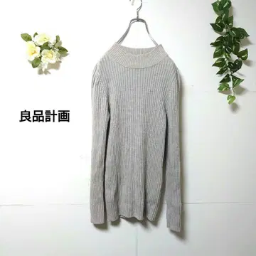무인양품 리브 니트 스웨터 울 100%